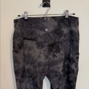 Lululemon Charcoal Tie-Dye Leggings